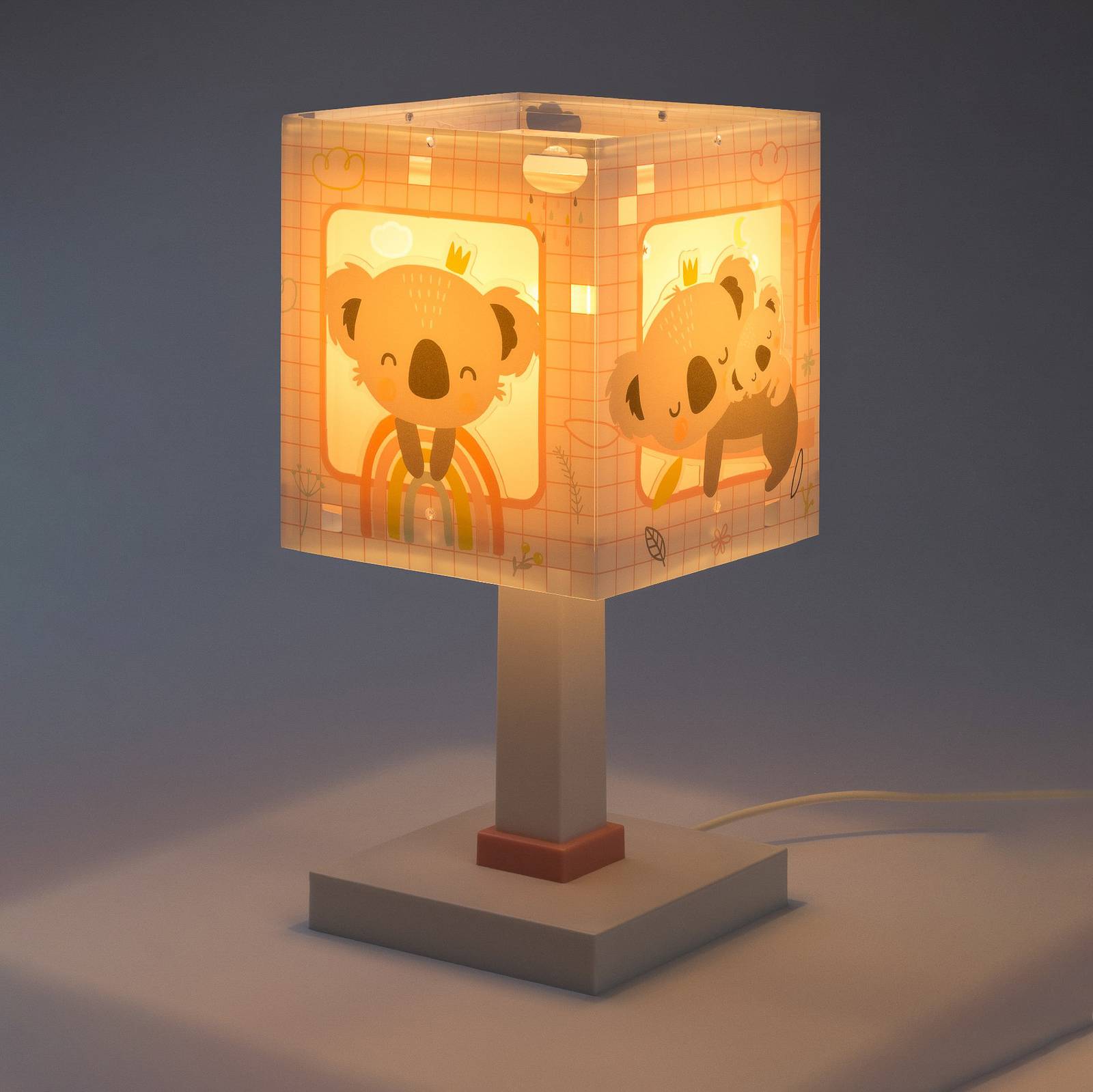 Bordslampa för barnrum Koala, rosa