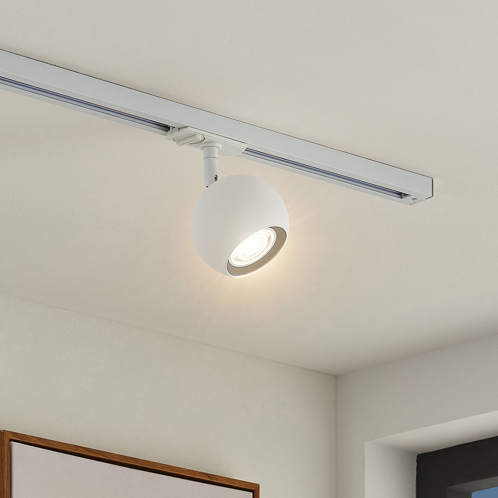 Lindby Guus LED-spotlight, 1-fas skena vit