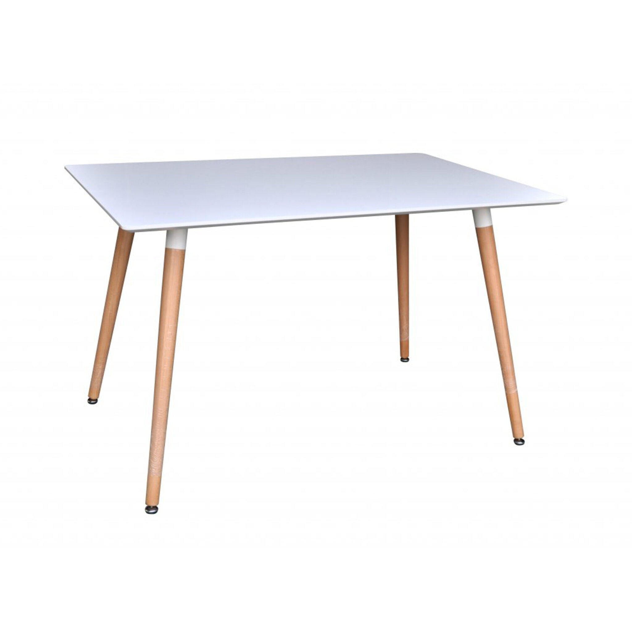 Matbord 120cm, vit/trä