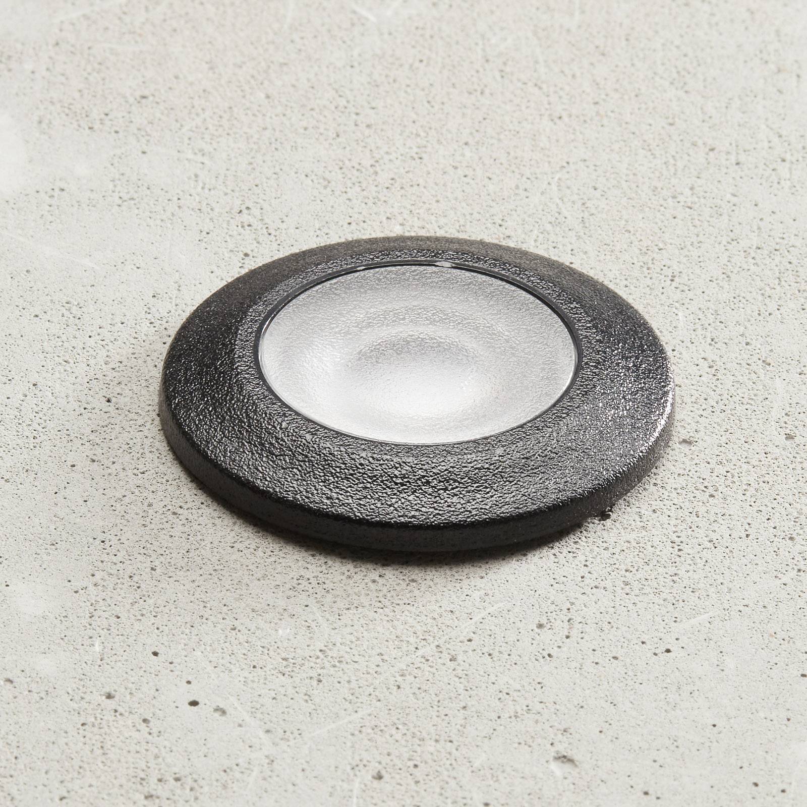 LED-inbyggnadslampa Aldo rund svart/klar 3 000 K