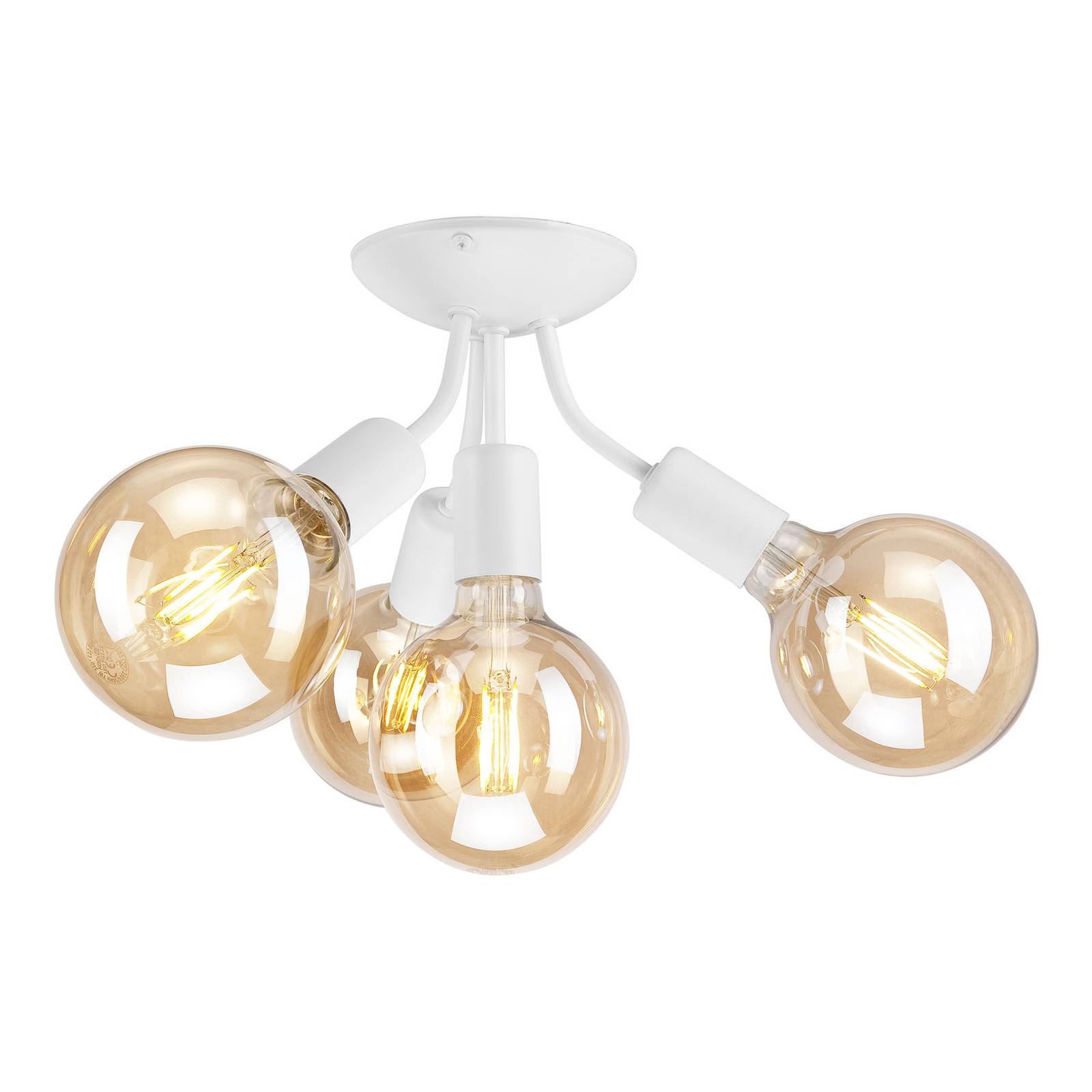 Uttagstaklampa Go, 4 lampor, vit