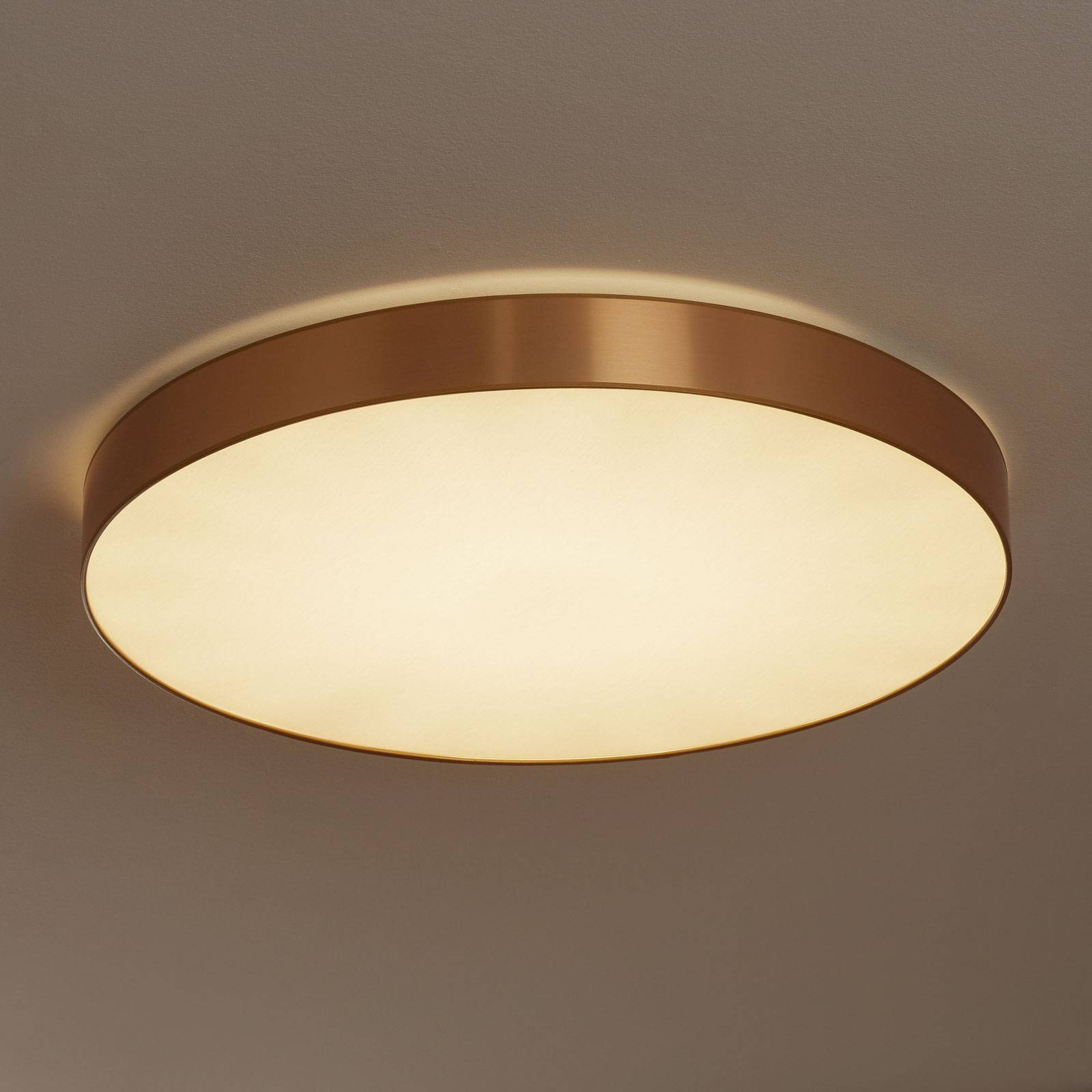 Taklampa Aurelia dimbar guldfärgad 78 cm