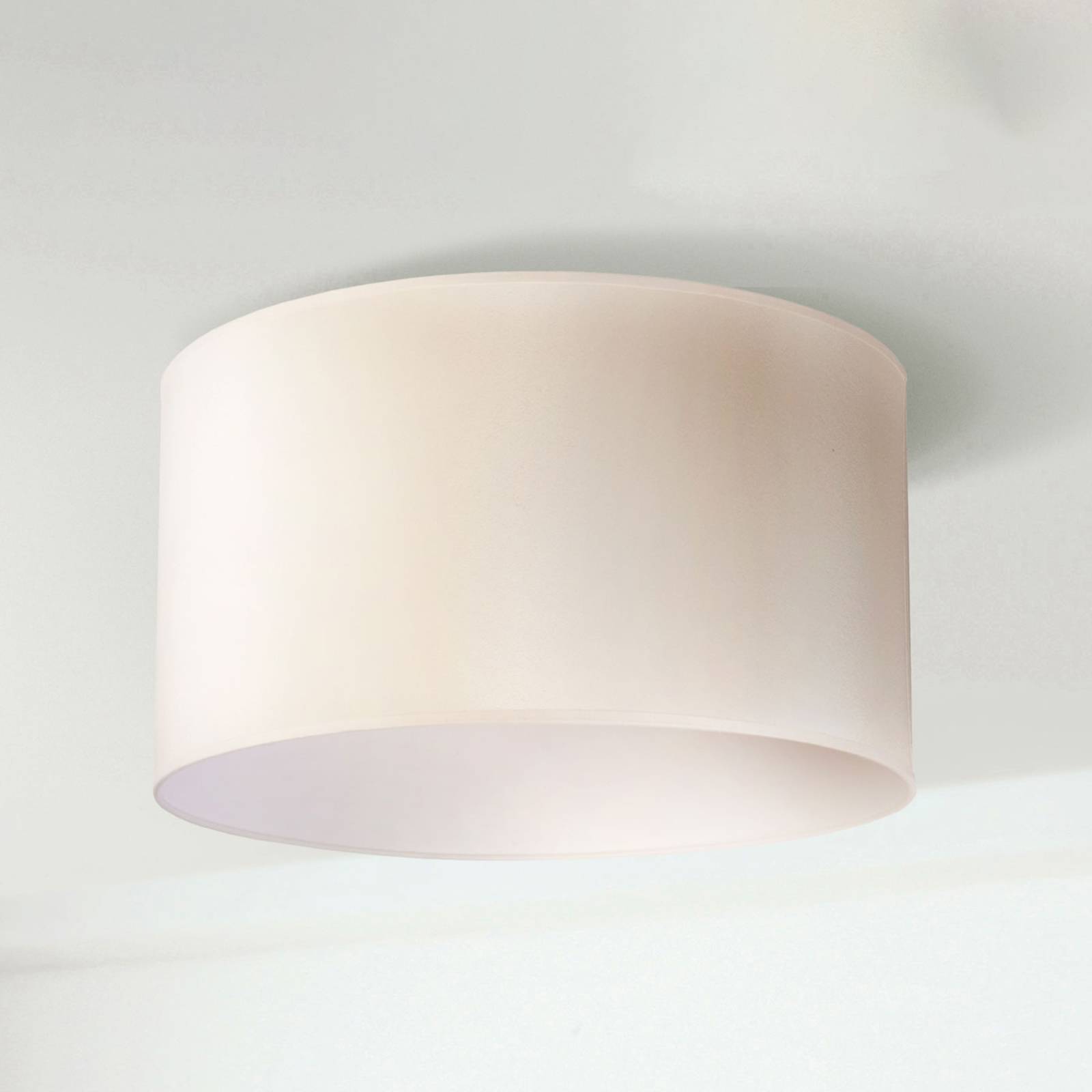 Taklampa Dorset av textil, écru