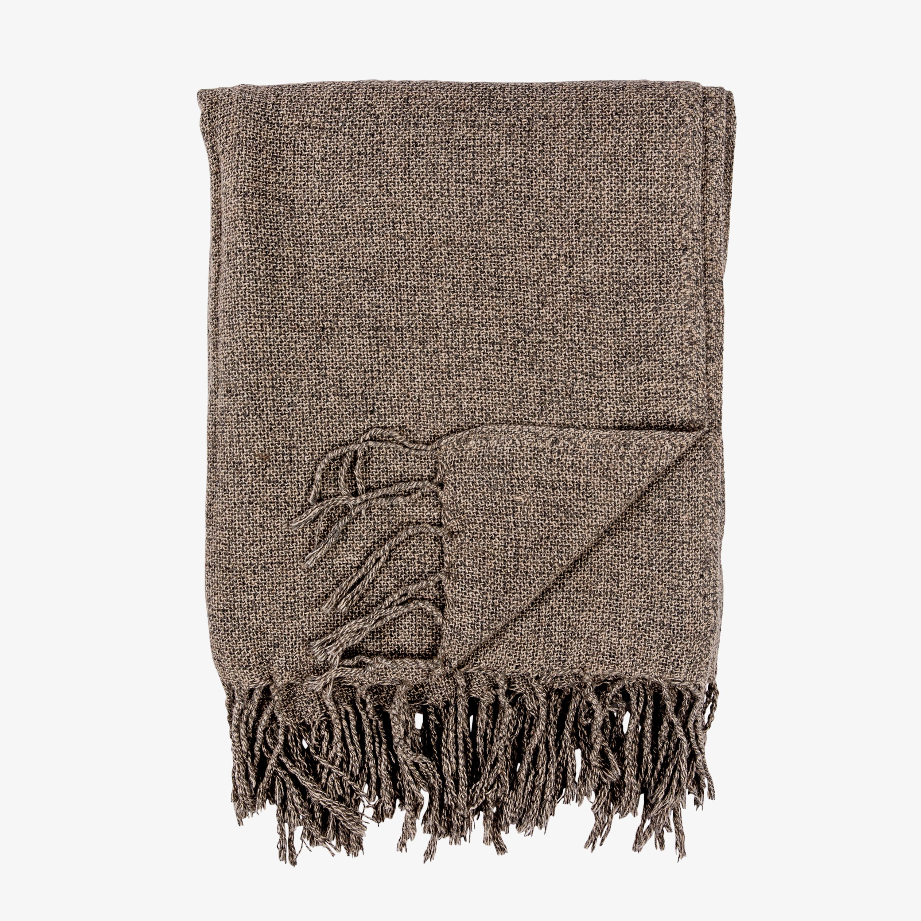 Pläd Ullmix Sandbeige