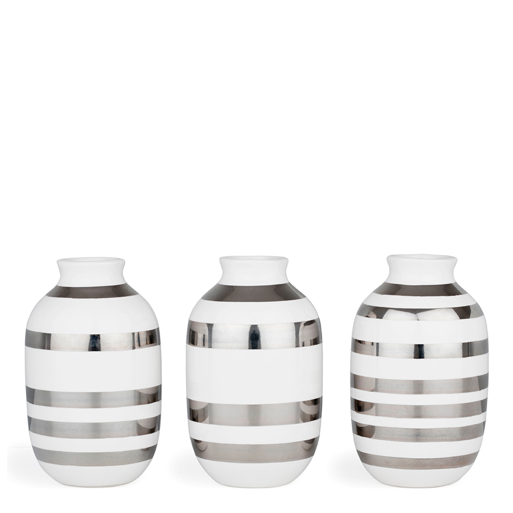 Kähler Design - Omaggio Vas miniatyr 3-pack Silver