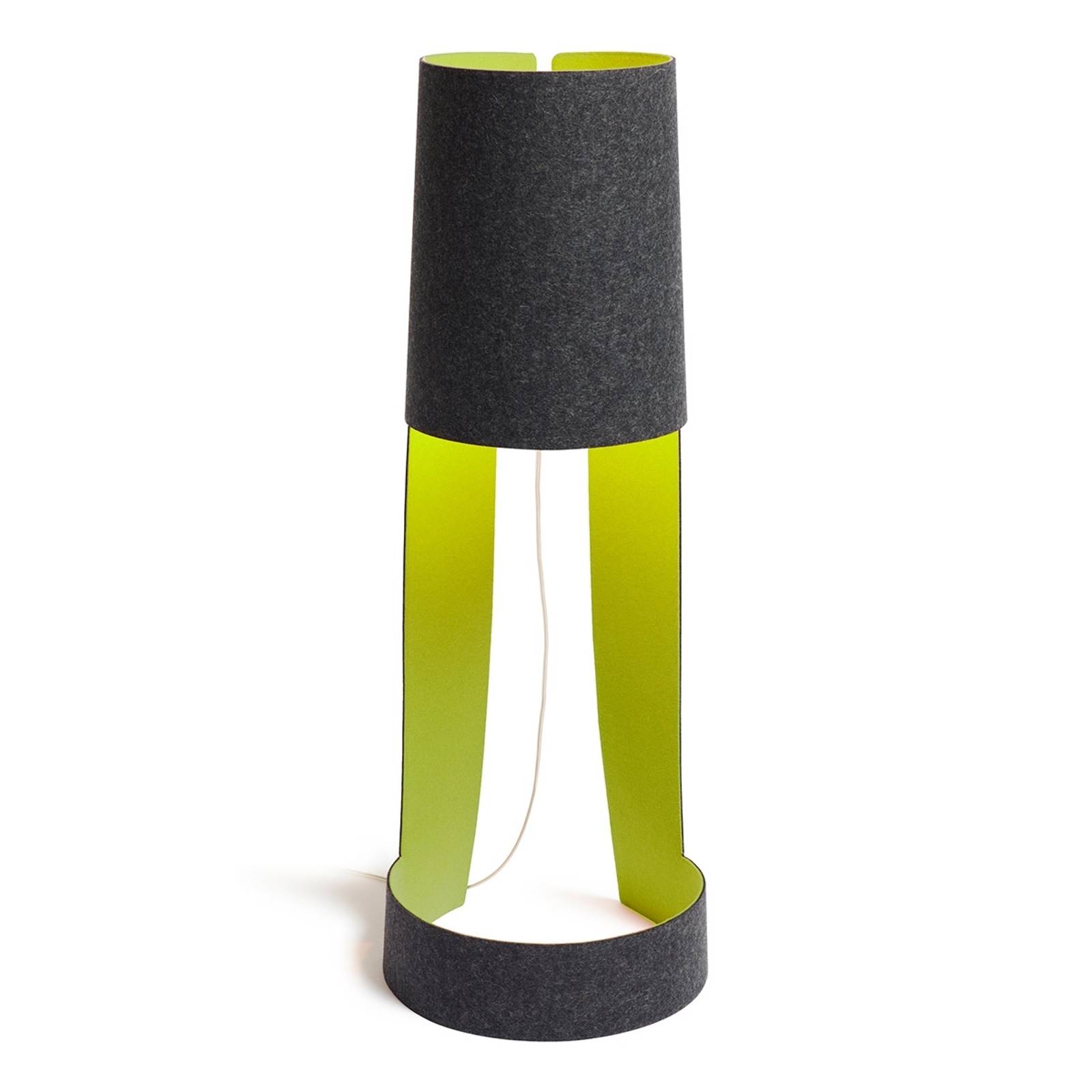 Liten designgolvlampa Mia XL grafit-äpple
