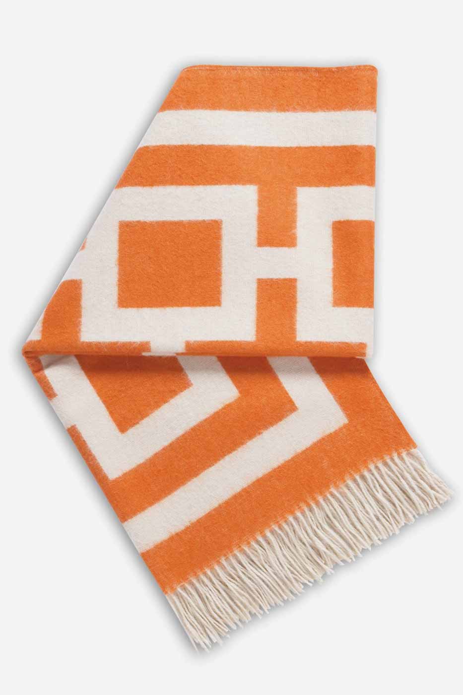 Pläd Nixon 152x152 cm alpacka orange