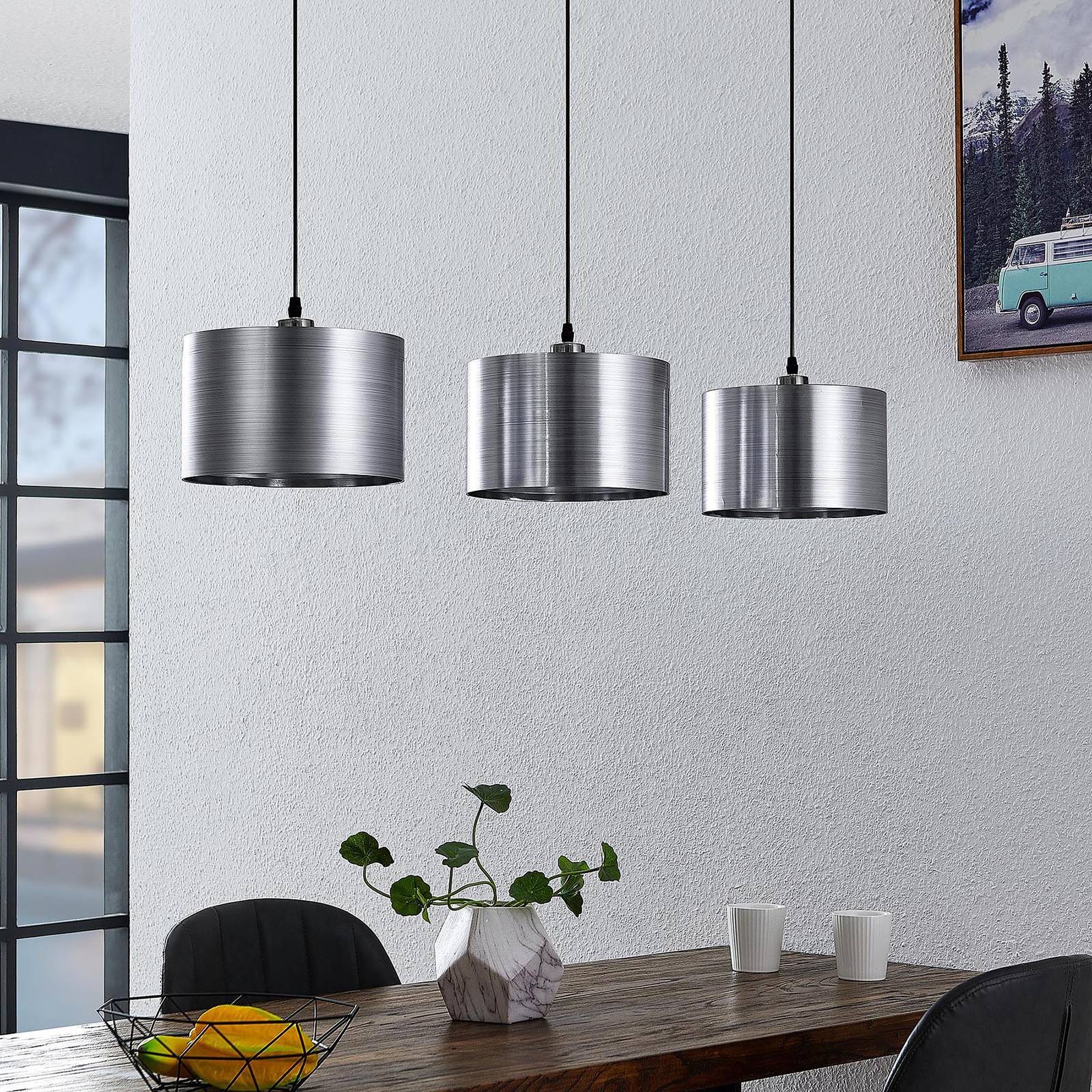 Lindby Dexin matbordshänglampa, 3 lampor