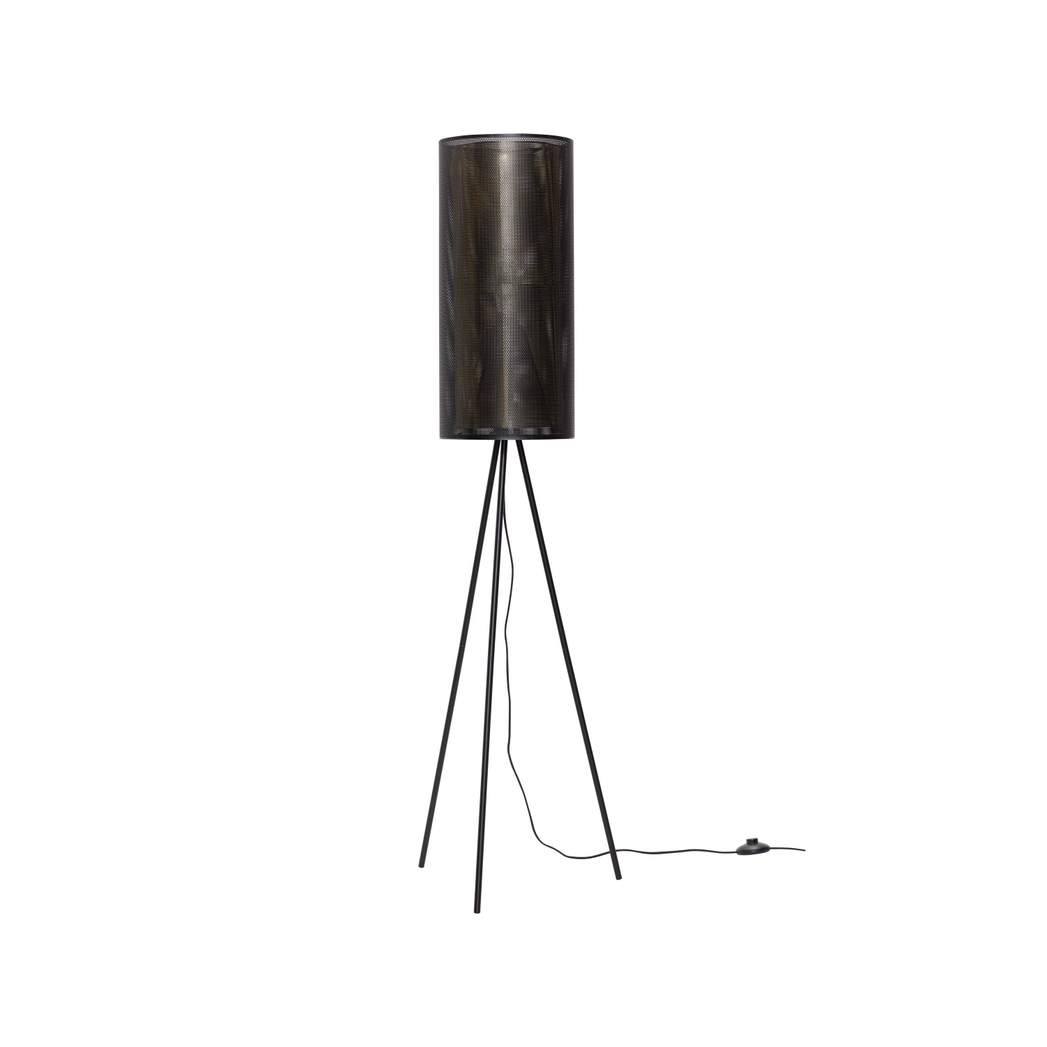 Golvlampa mässing / svart metall, Hubsch