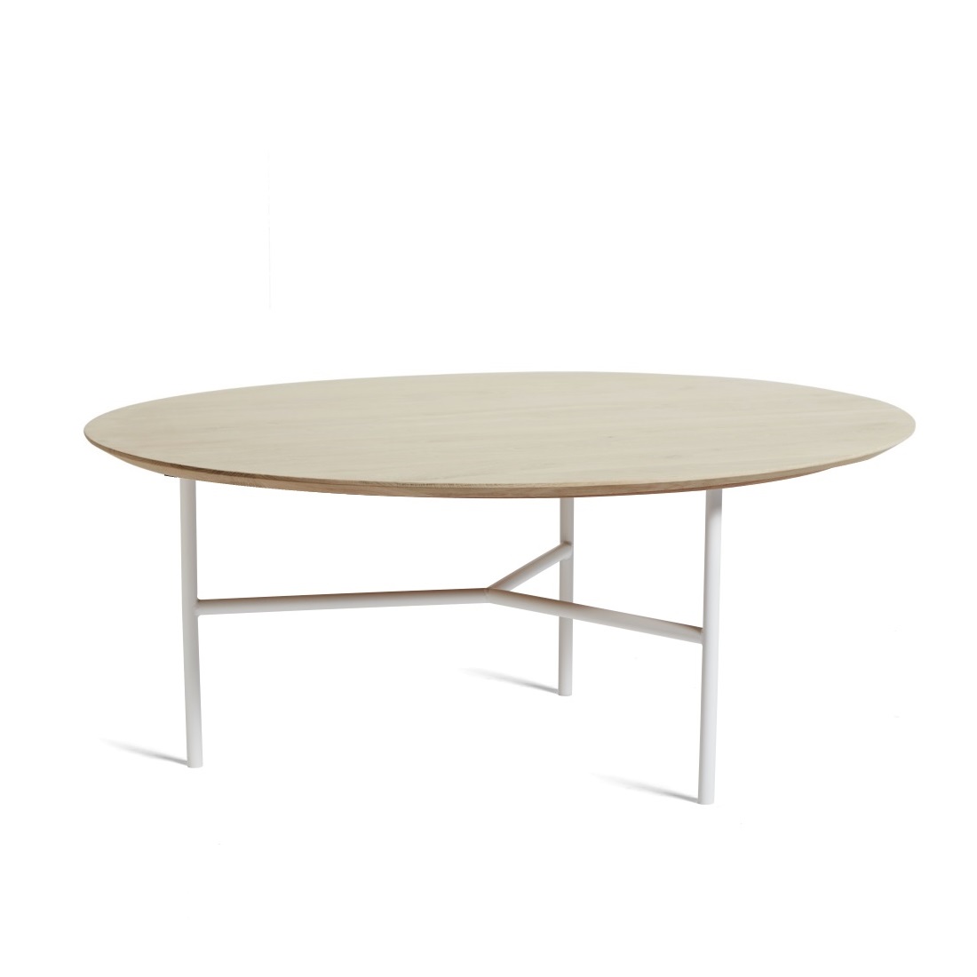 TRIBECA soffbord 80 cm såpad ek / vit, Mavis