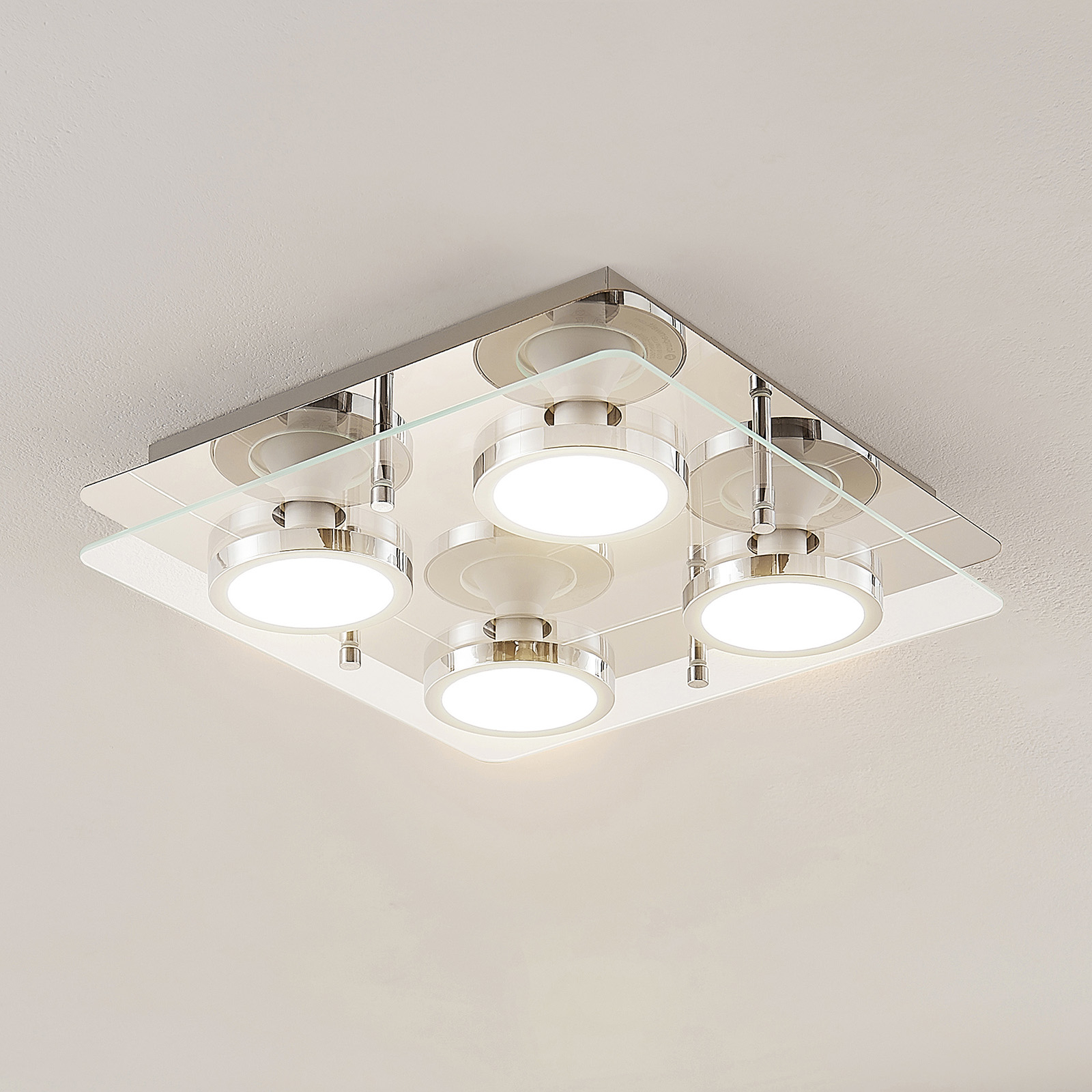 Lindby Gabryl LED-taklampa, 4 lampor