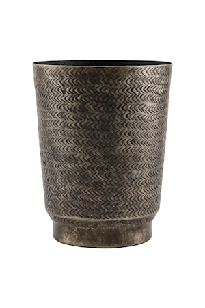 Kruka Oli Borstad svart finish 25 cm