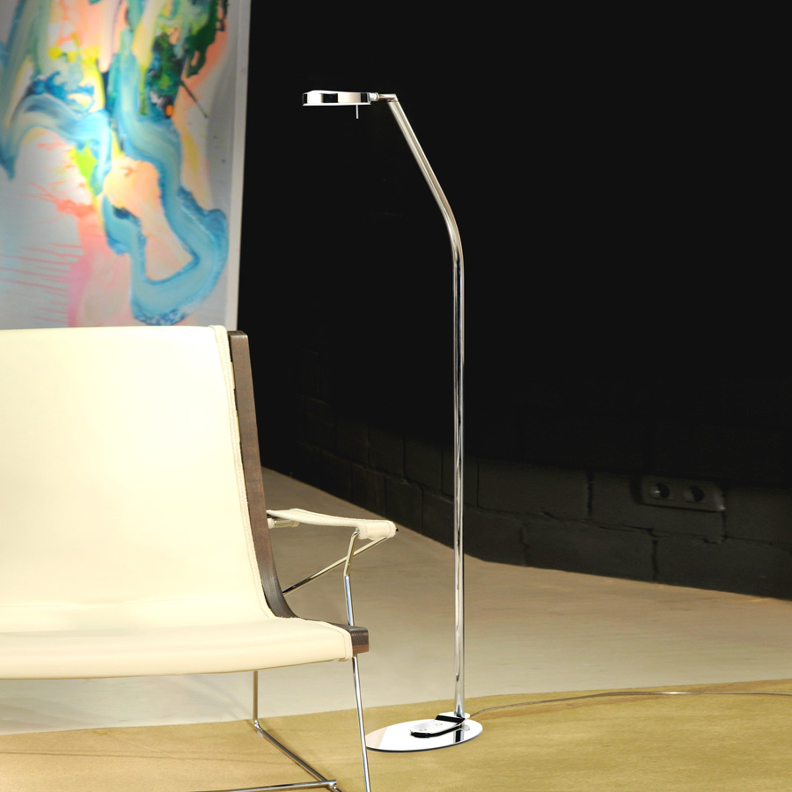 Modern golvlampa 3-LED, 1-lågig, 124,3 cm