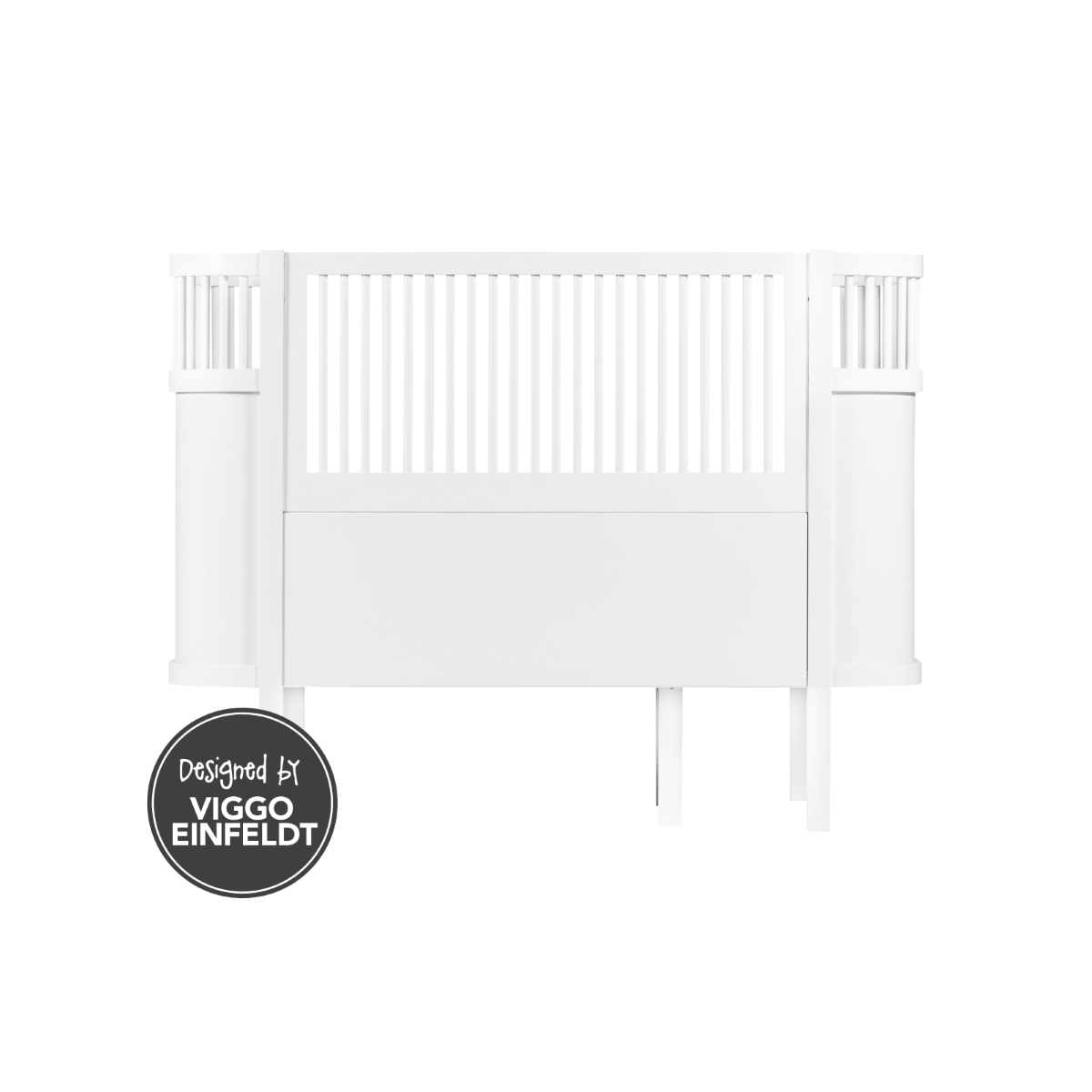 Sebra säng Baby och Junior vitlack, Sebra Interiør
