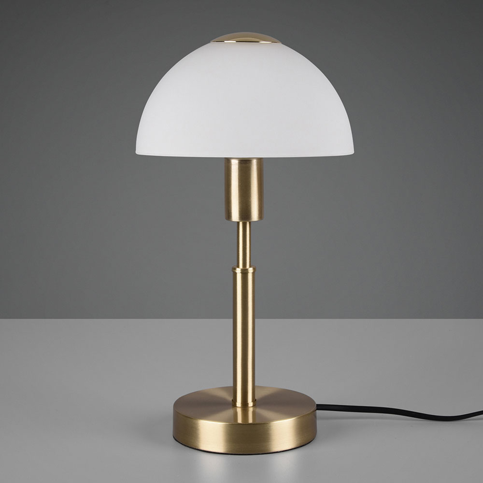 Bordslampa Don, dimbar, vit/mässing matt