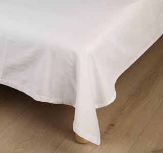 Egyptian cotton underlakan vit