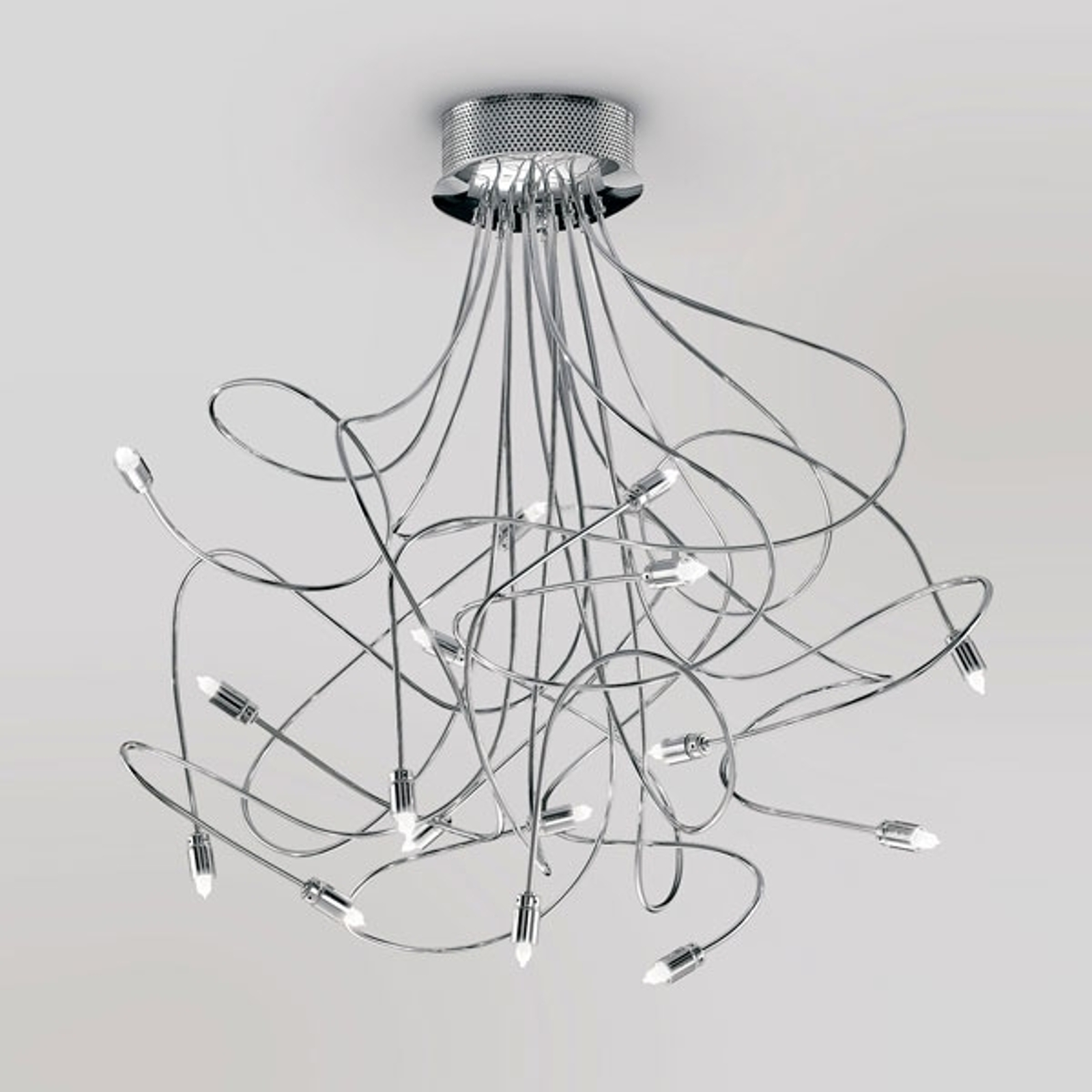 Originell plafondlampa FREE SPIRIT, 16-lågig