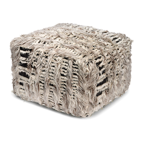 Puff Raccoon Natural 55x55 cm