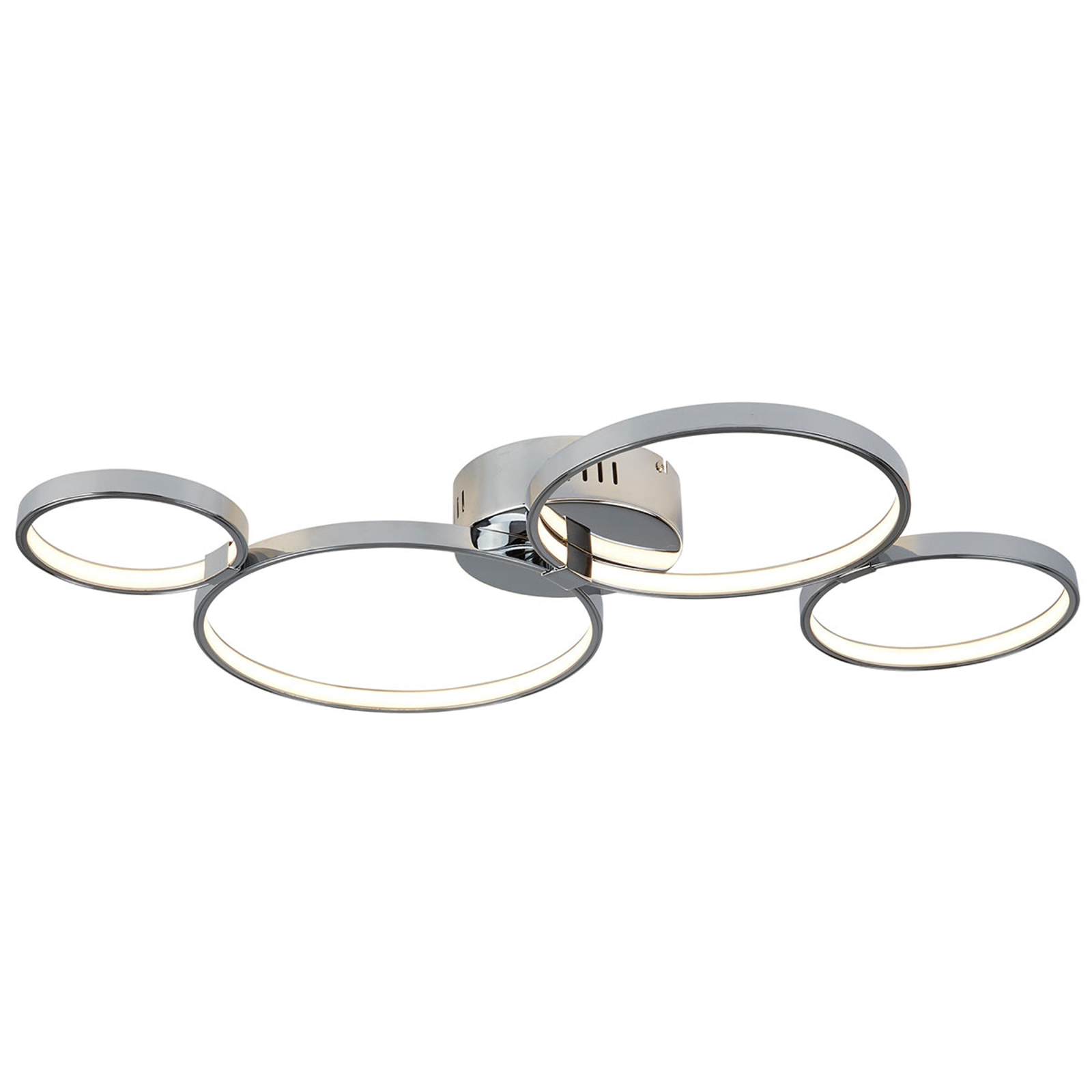 Ringformad LED-taklampa Solexa i kromoptik