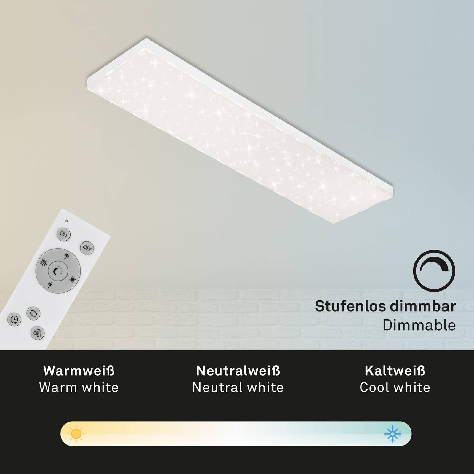 LED-stjärnhimmel Frameless CCT, 100 x 25 cm