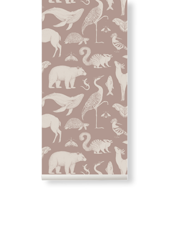 Katie Scott Tapet Animals Dusty Rose
