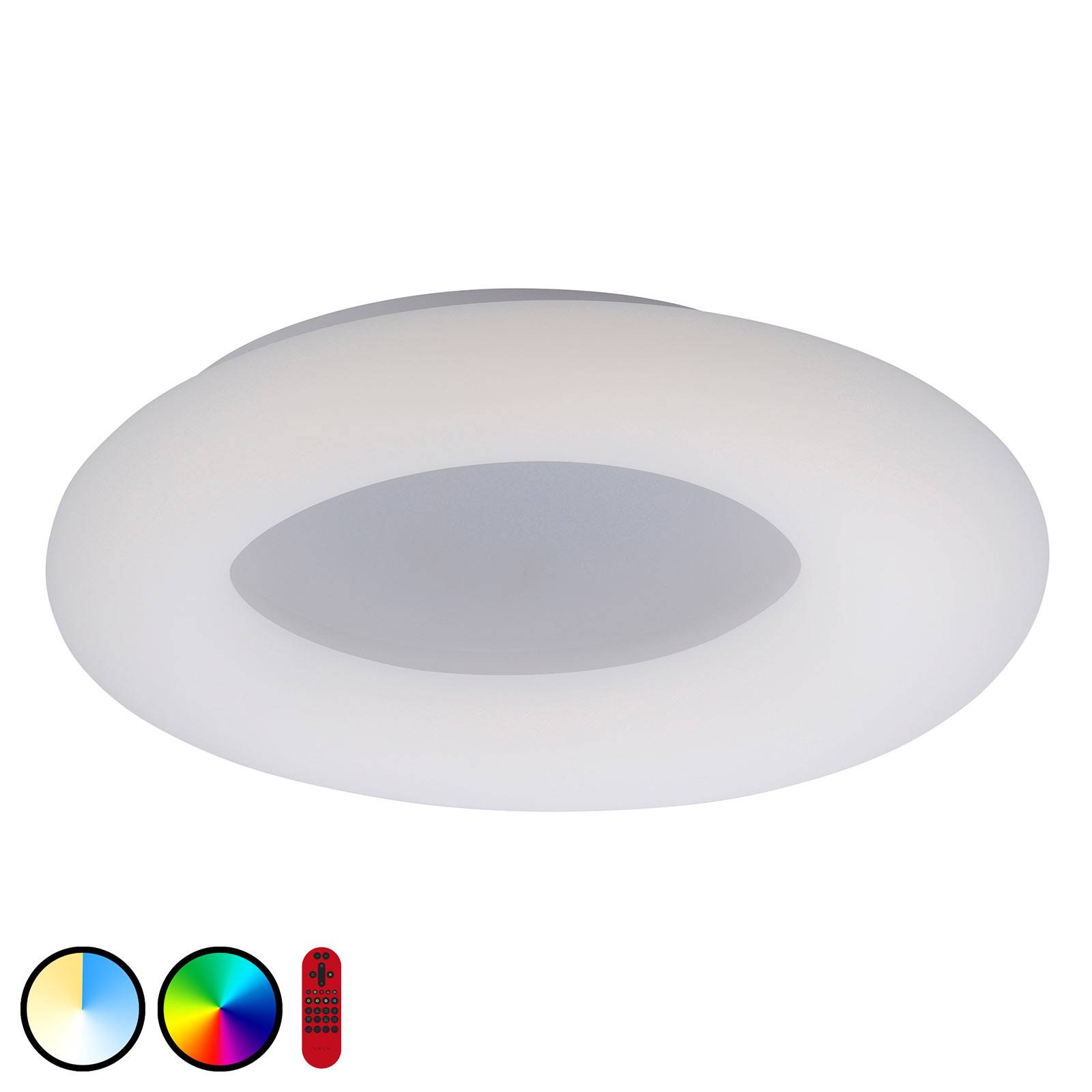 LED-taklampa LOLAsmart Donut, Ø 60 cm