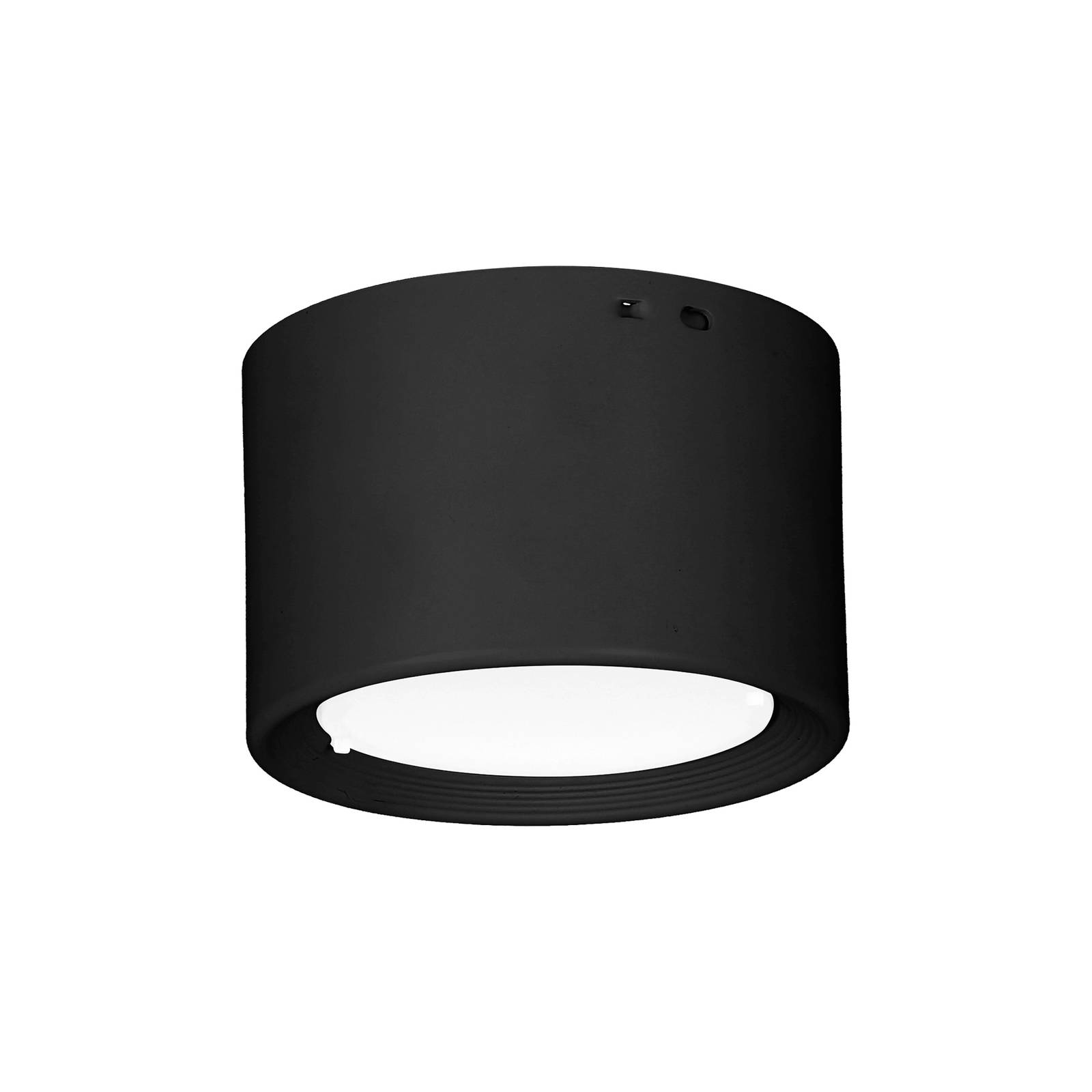 LED-downlight Ita i svart med diffusor, Ø 10 cm