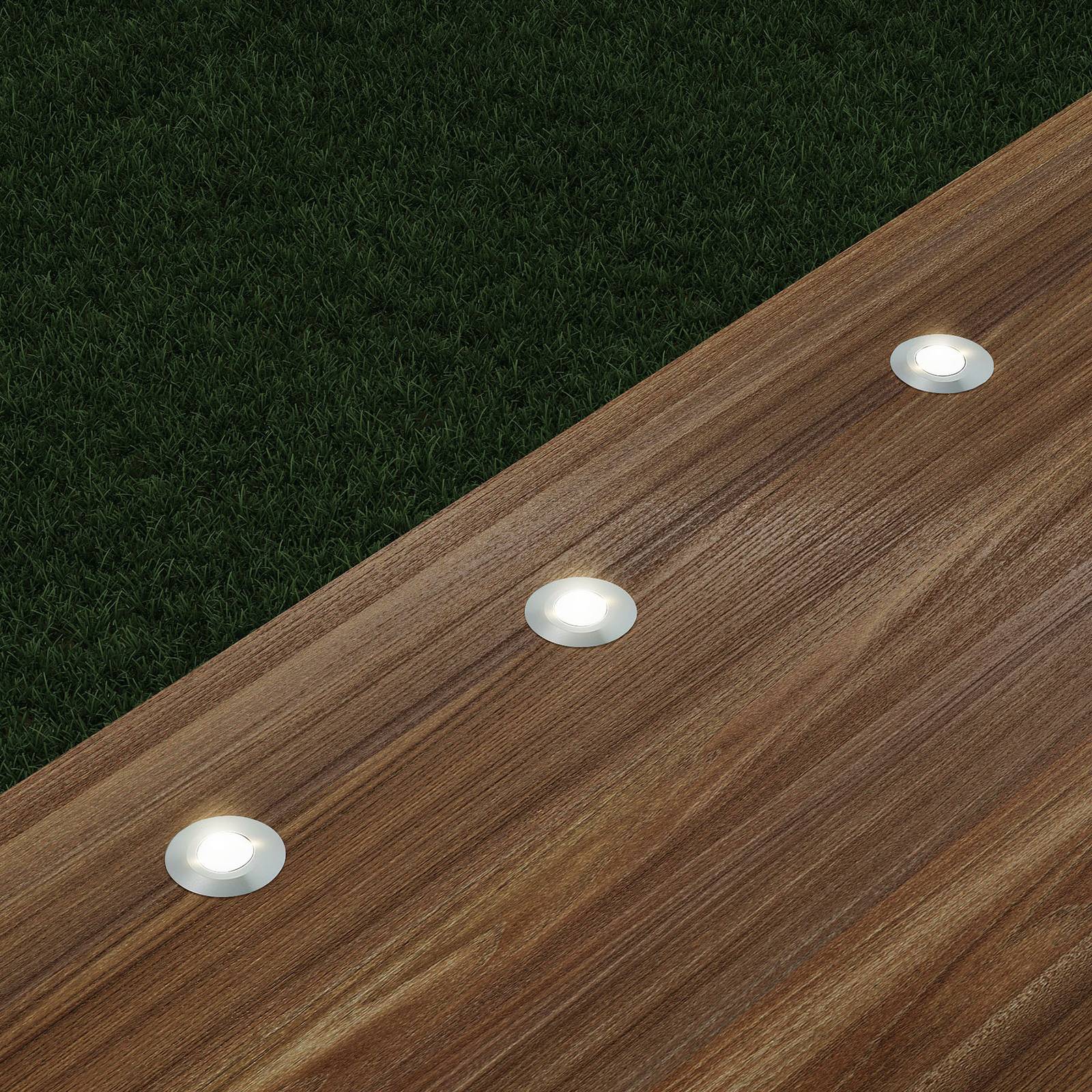 Lindby Gracelle LED-markinbyggnadslampa x3 runda