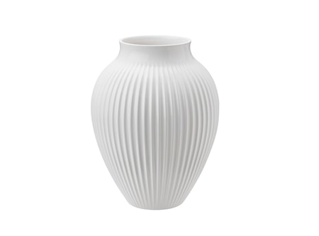 Vas räfflor Vit 20 cm