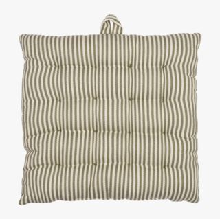 Bolster stripet stolsdyna grön