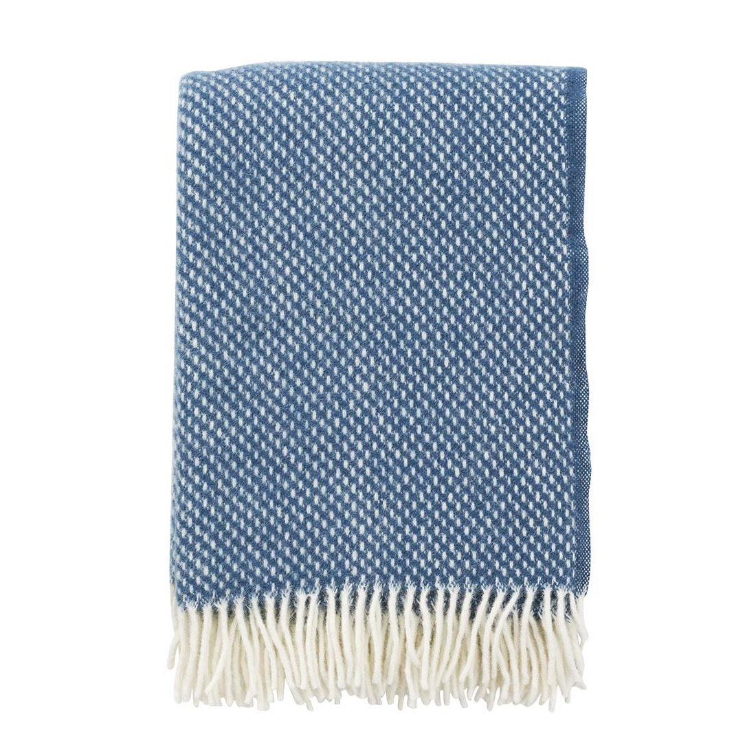 PREPPY pläd lammull blå, Klippan Yllefabrik