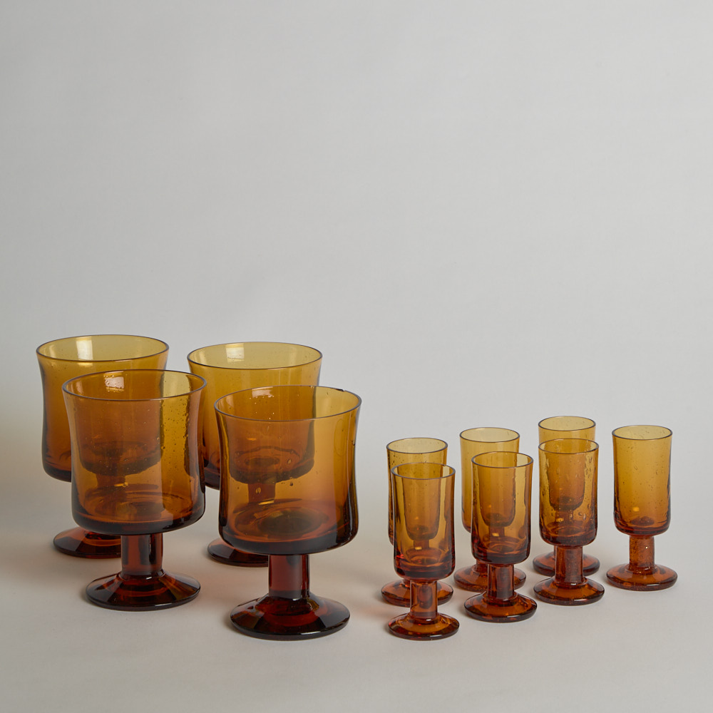 Vintage - SÅLD Ölglas 4 st och Snapsglas7 st Erik Höglund