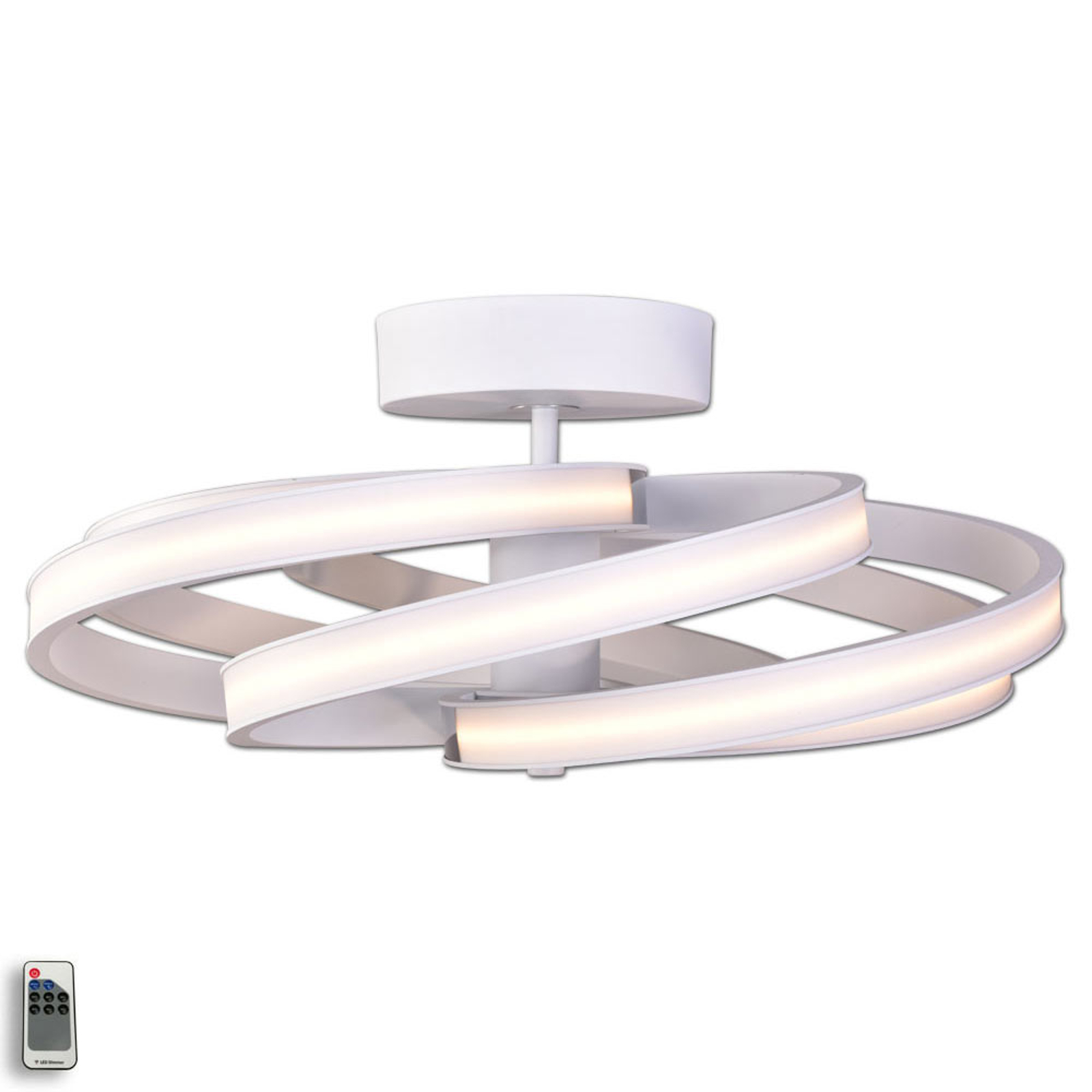 Zoya – modern LED-taklampa, vit