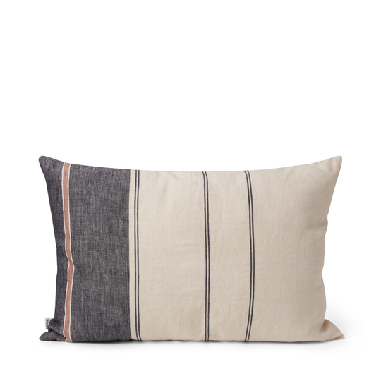 Kudde Linen Stripe 40x60cm Linne Beige