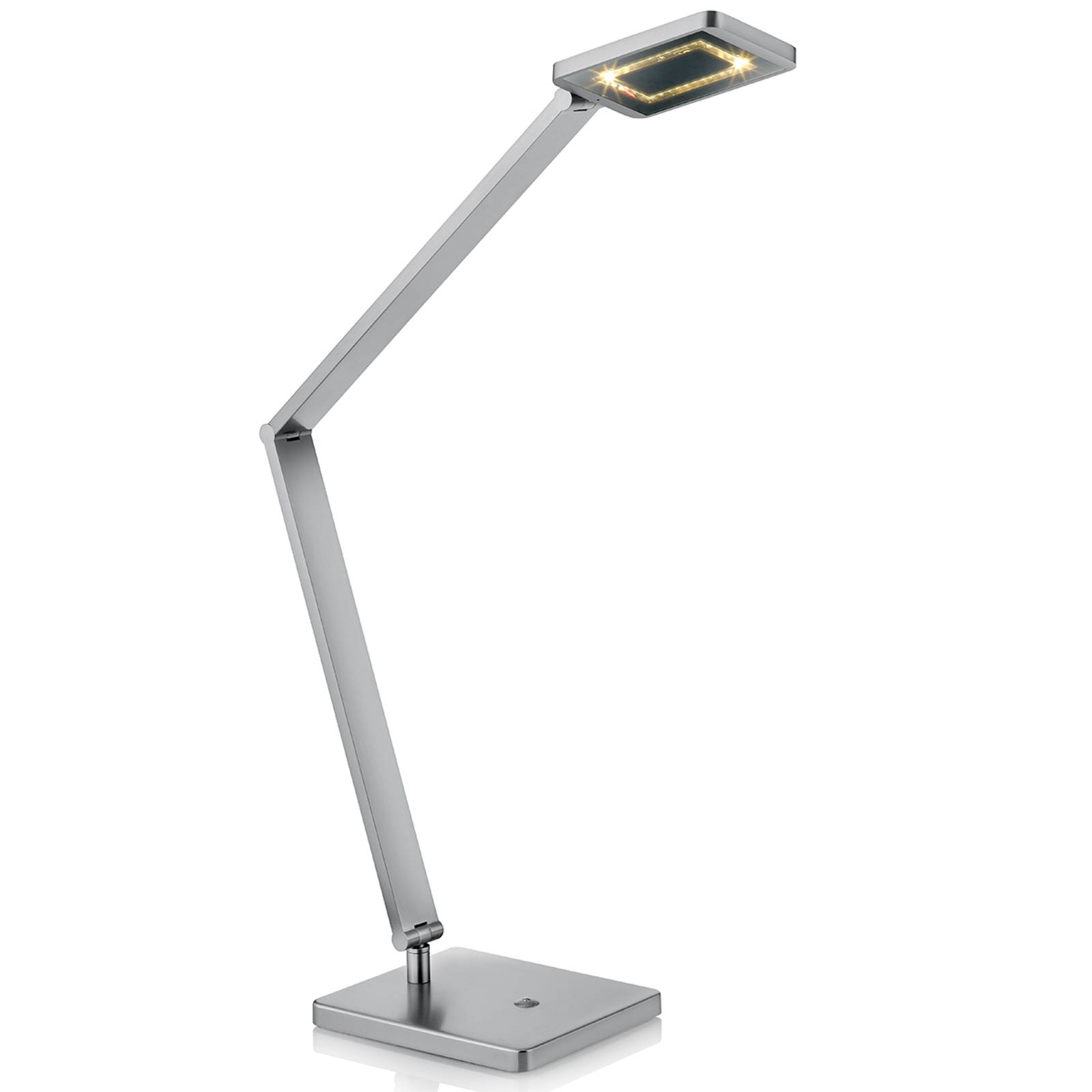 LED-bordslampa Space med touchdimmer matt nickel