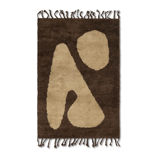 Ullmatta Abstract Rug Large Brun Ferm Living