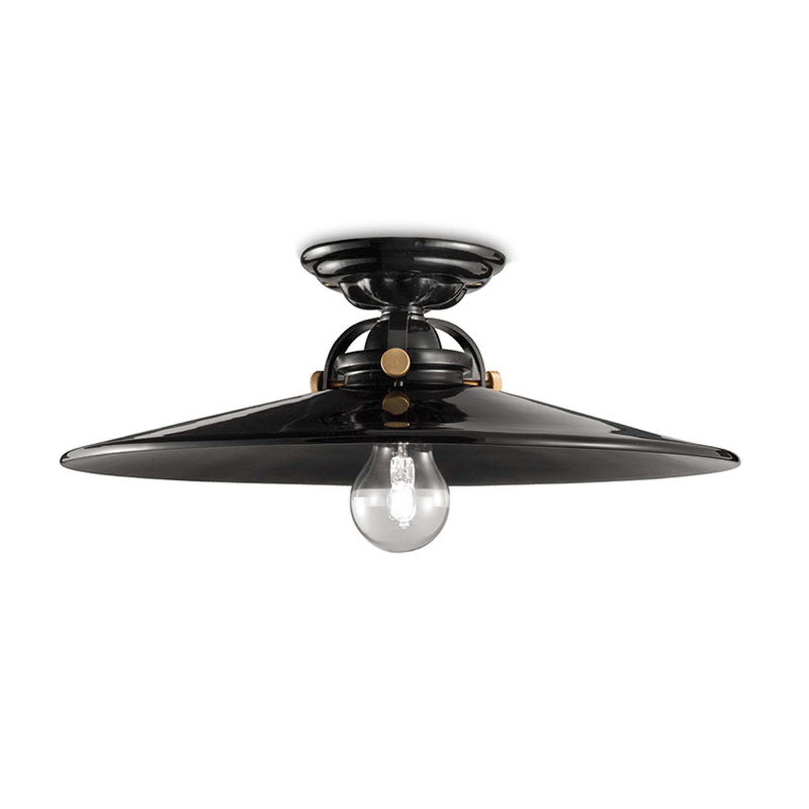 Retro-taklampa C105 svart