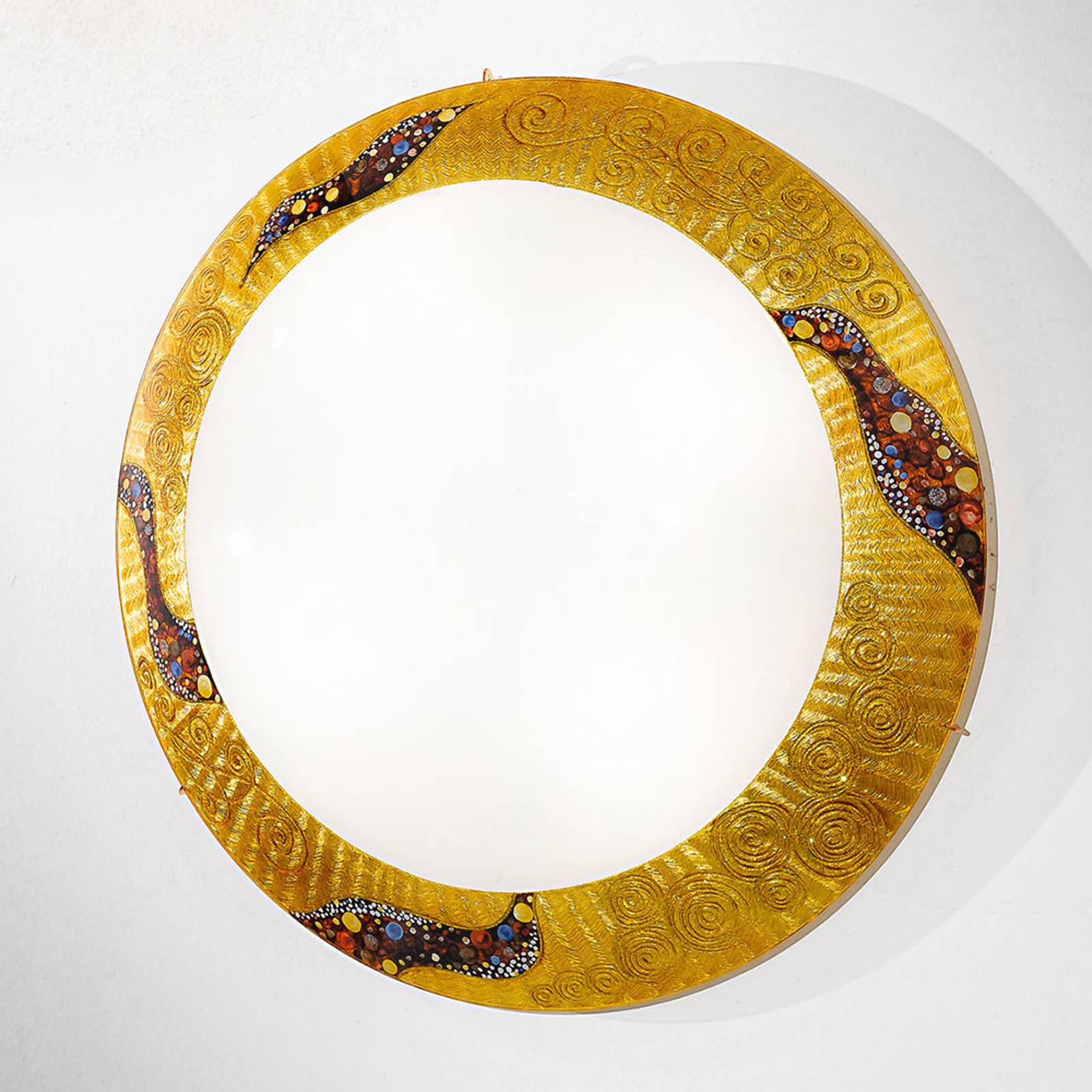 KOLARZ Serena Kiss Gold vägglampa 24 kt, Ø 50 cm