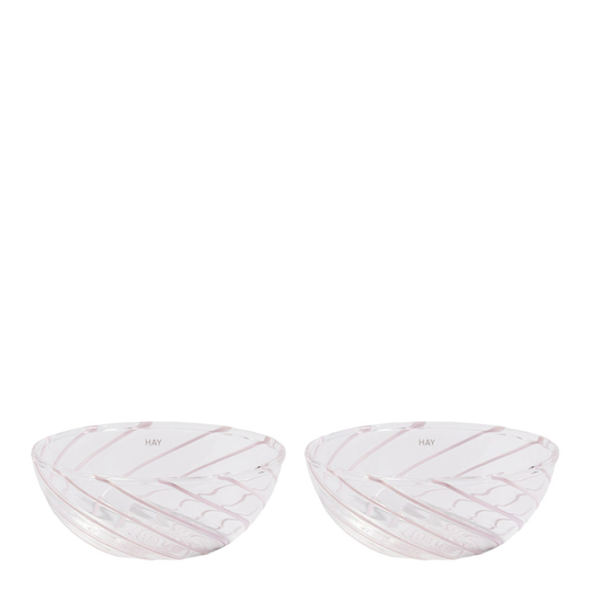 Hay - Spin Skål 2-pack Rosa/Vit