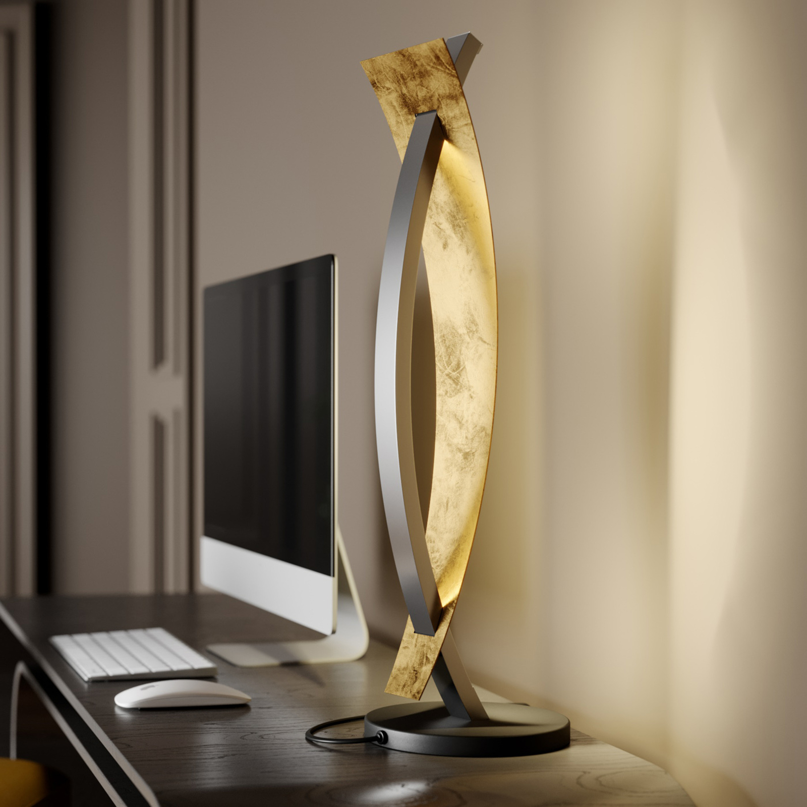 LED-bordslampa Marija i svart