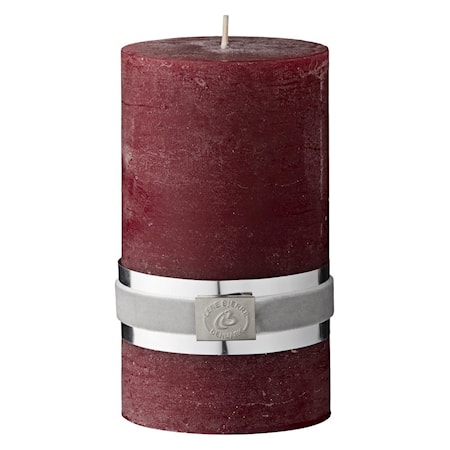 Blockljus Rustic 12,5 cm Röd