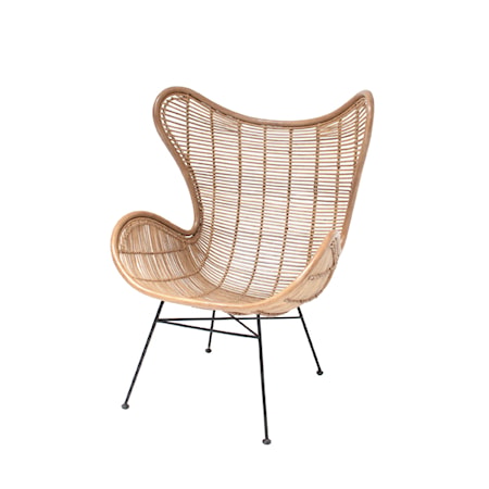 Rattan Egg Stol Natural