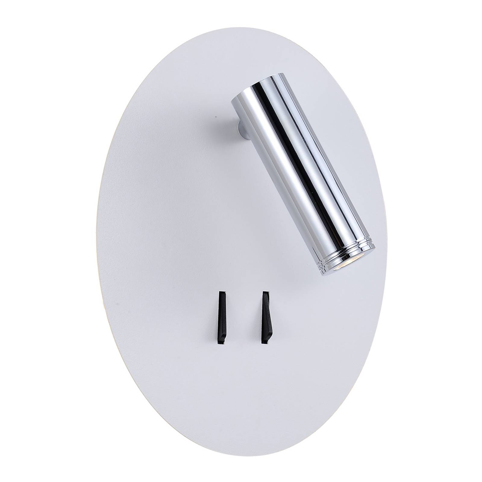 Lucande Kimo LED-vägglampa oval vit