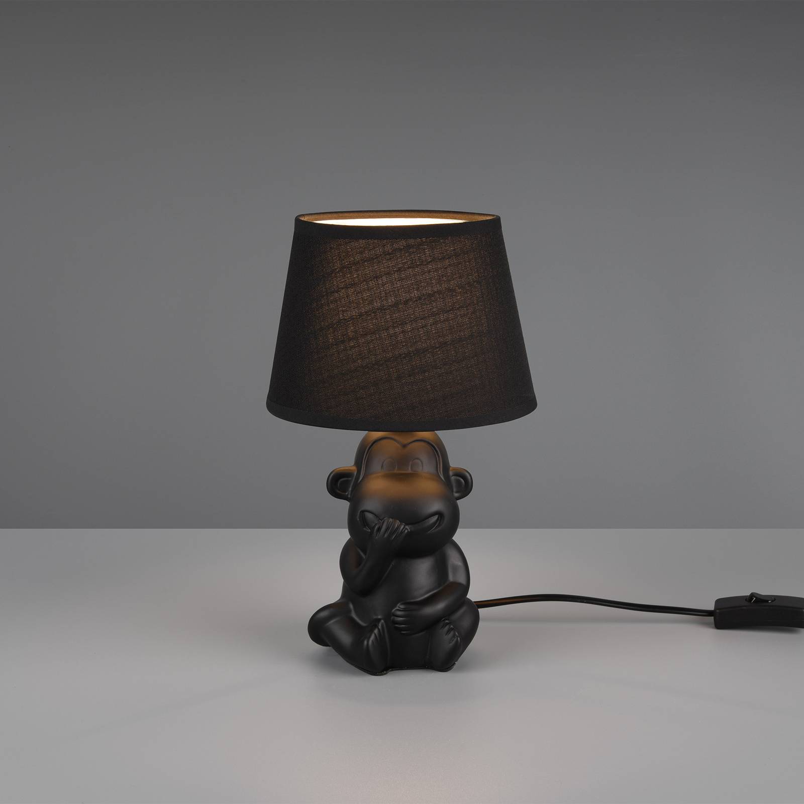 Bordslampa Chita av keramik, svart