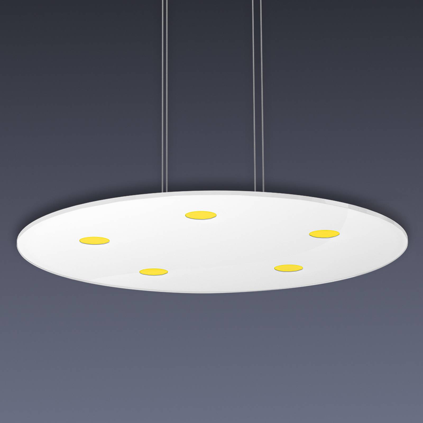 Rund LED-taklampa Sunia med touchdimmer