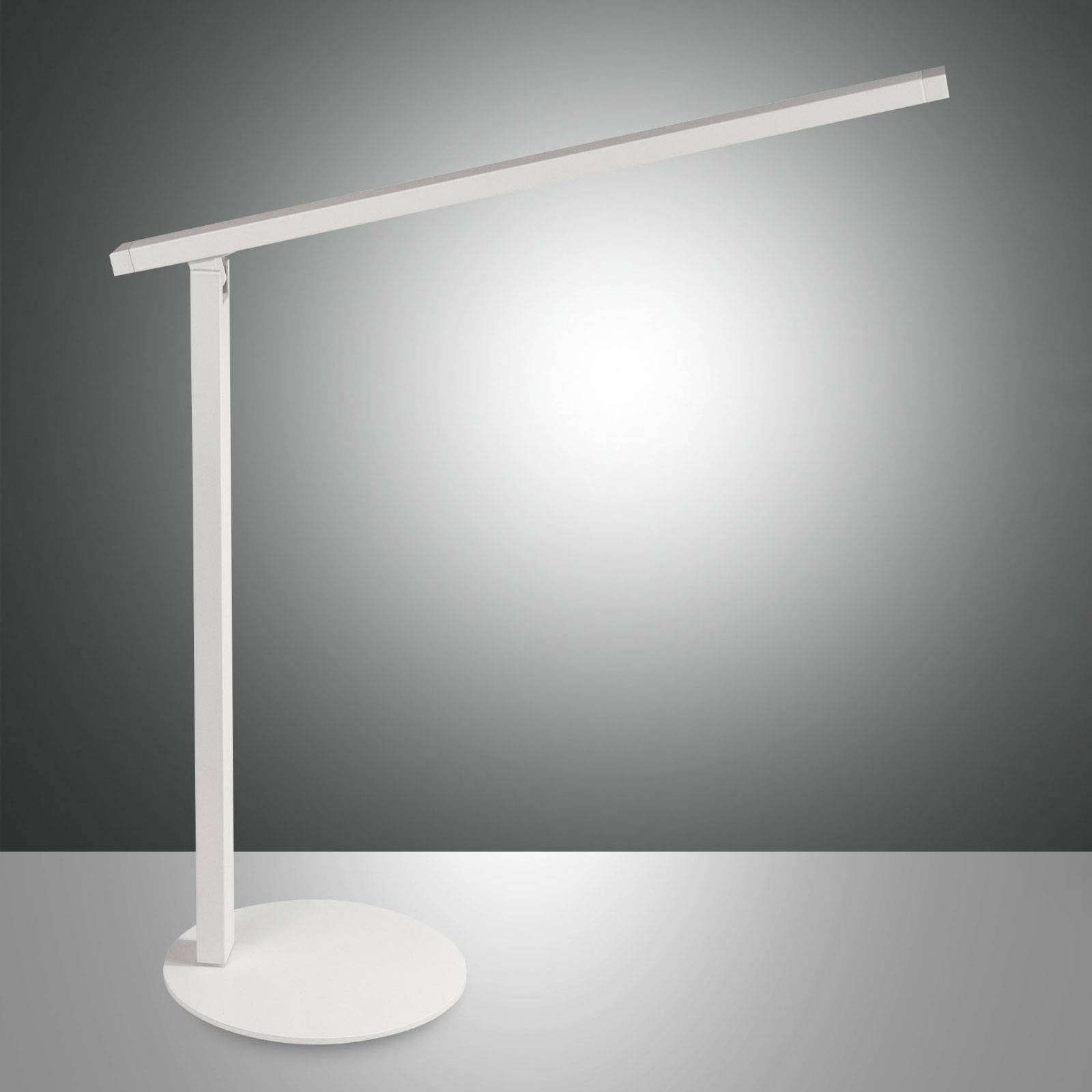 LED-skrivbordslampa ideal med dimmer, vit
