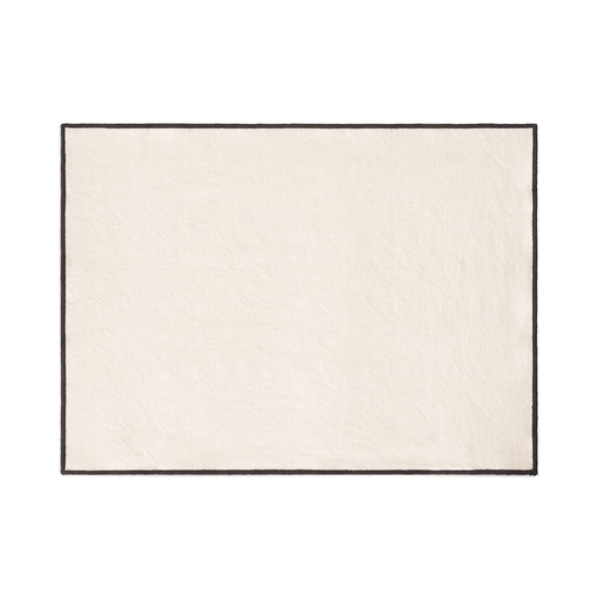 Tablett 35x48cm Beige Svart Kant