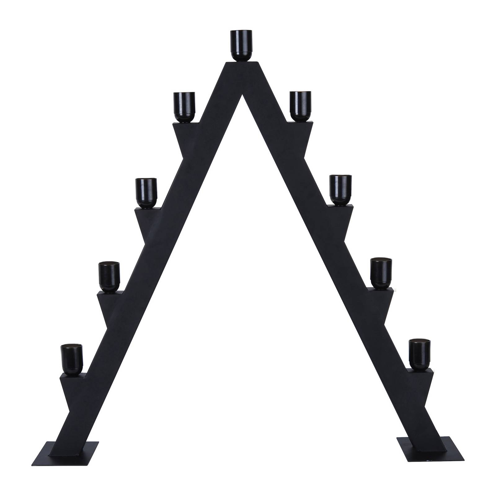 Ljusstake Max, 77 cm, 9 lampor, svart