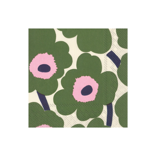 Marimekko Servett 33 cm Unikko Mörkgrön