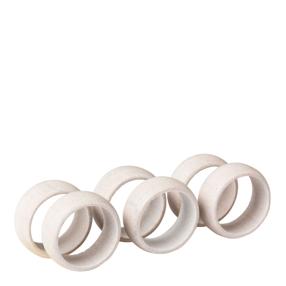 Broste Copenhagen - Broste Copenhagen Servettring Kit 6-pack Beige